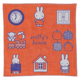 MIFFY 小屋3層紗布手帕 橙色